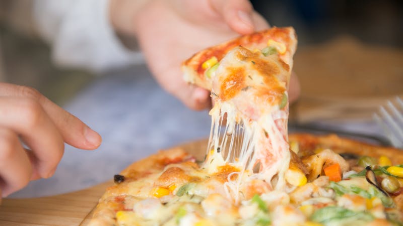Four Cheese Quattro pizza with mozzarella gorgonzola parmesan ricotta