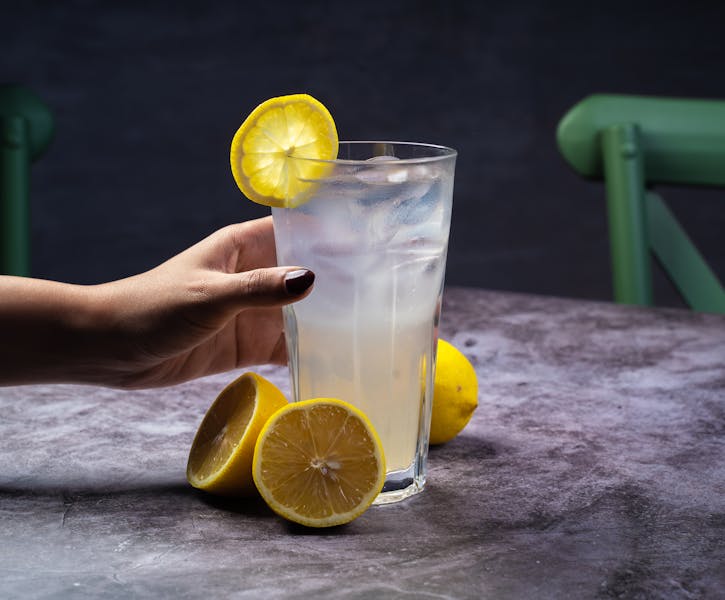Fresh Italian Limonata lemonade with mint