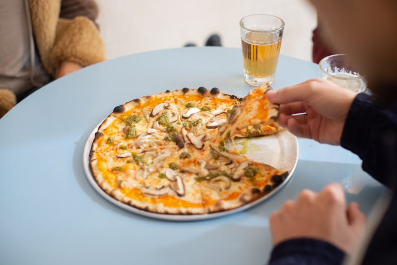Spicy Diavola pizza with hot salami and chili