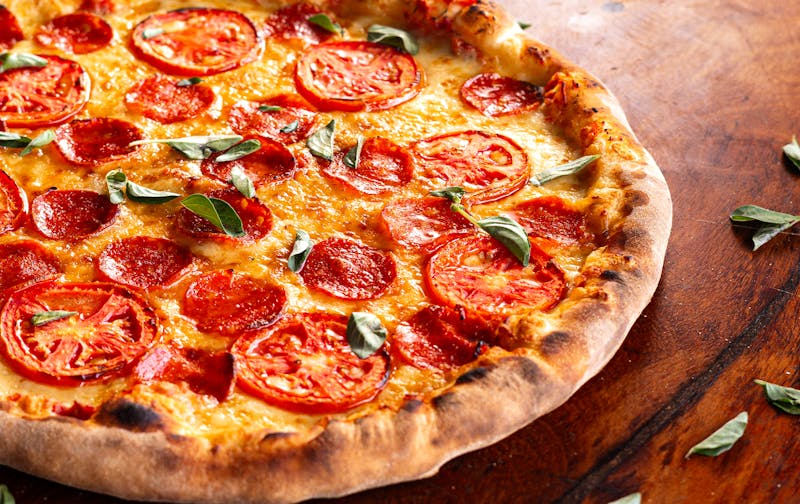 Classic Pepperoni pizza loaded with pepperoni slices